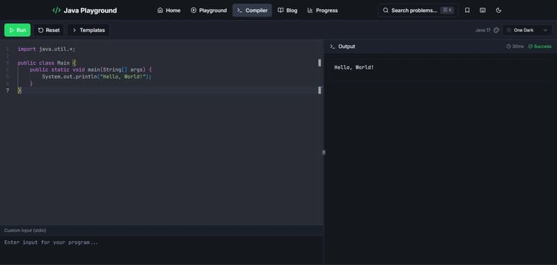 I built a free Java practice playground with a built-in compiler — here's what I learned (and what's inside)