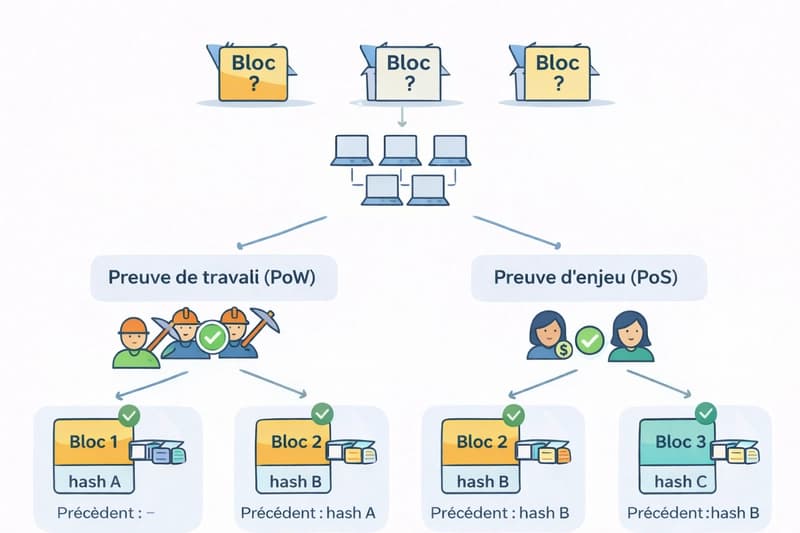 Fonctionnement d’une blockchain - Étape 6/8 : Mécanisme de consensus