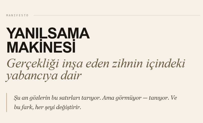 YANILSAMA MAKİNESİ