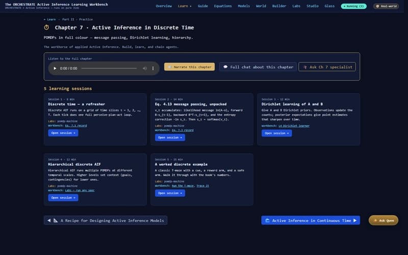 Active Inference, The Learn Arc — Part 8: Chapter 7 — POMDPs, Sophisticated Planning, and Dirichlet Learning