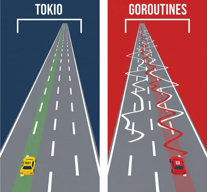 Tokio Versus Goroutines: Latency Under Adversarial Load