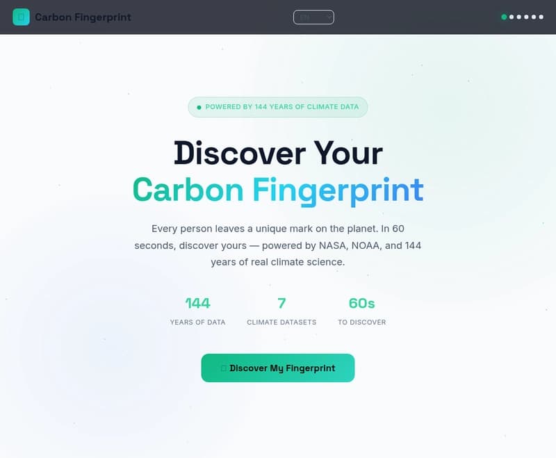 I Built a Carbon Footprint Calculator That Generates Unique SVG Fingerprints โ Hereโs How (Earth Day 2026 ๐)