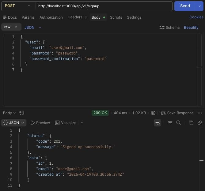 Rails 8 API with Devise-JWT