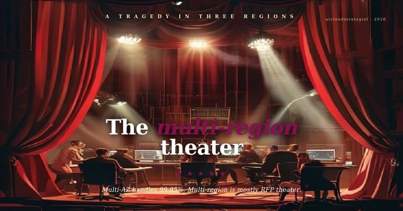 Multi-region is theater. Multi-AZ is engineering.