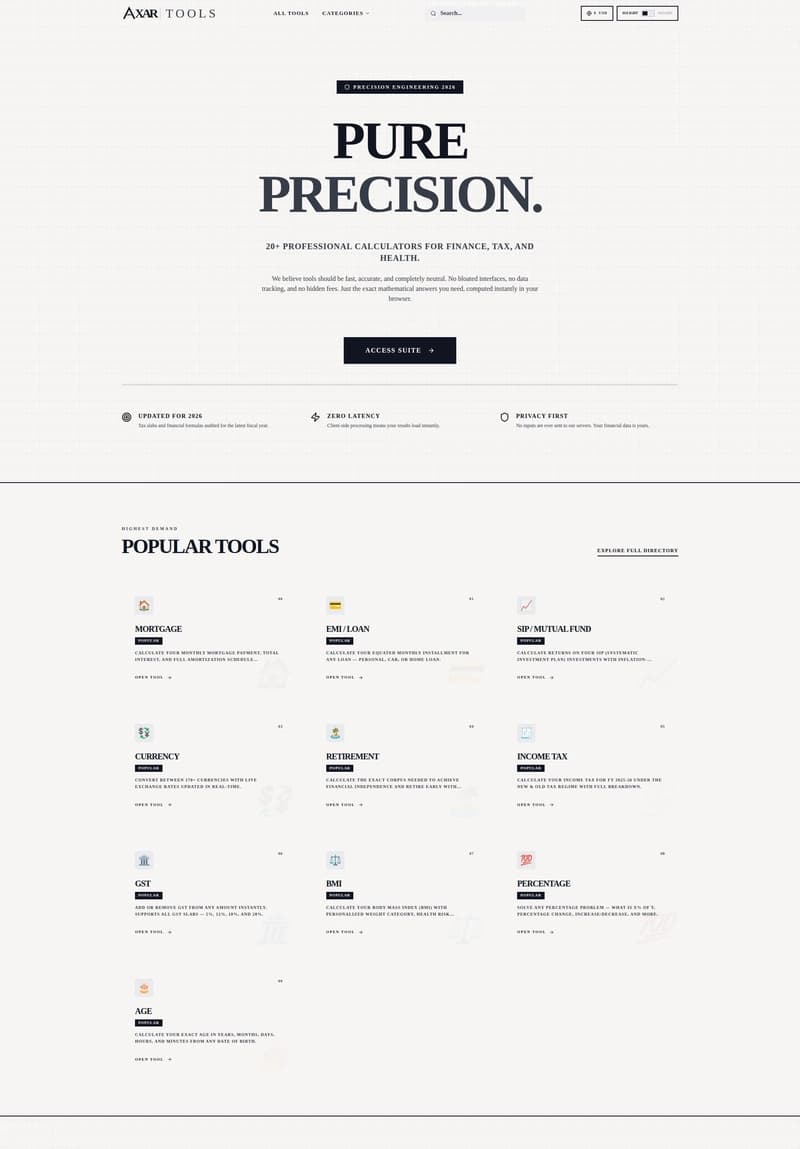 How I Built 20+ Calculators Using Next.js Without a Backend (Fully Client-Side)