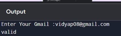 Programs for Pincode, Gmail, and Mobile Number Validation