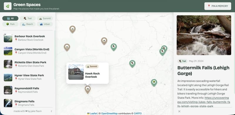 Green Spaces: I Built a Community Memory Map for Earth Day 🌿