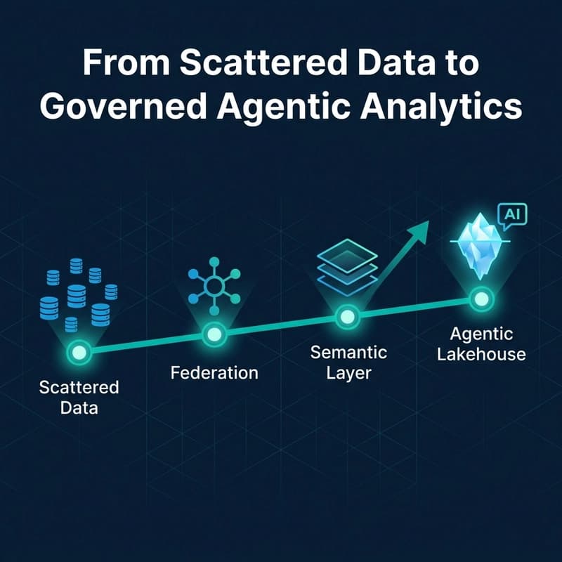The Journey from Scattered Data to an Apache Iceberg Lakehouse with Governed Agentic Analytics