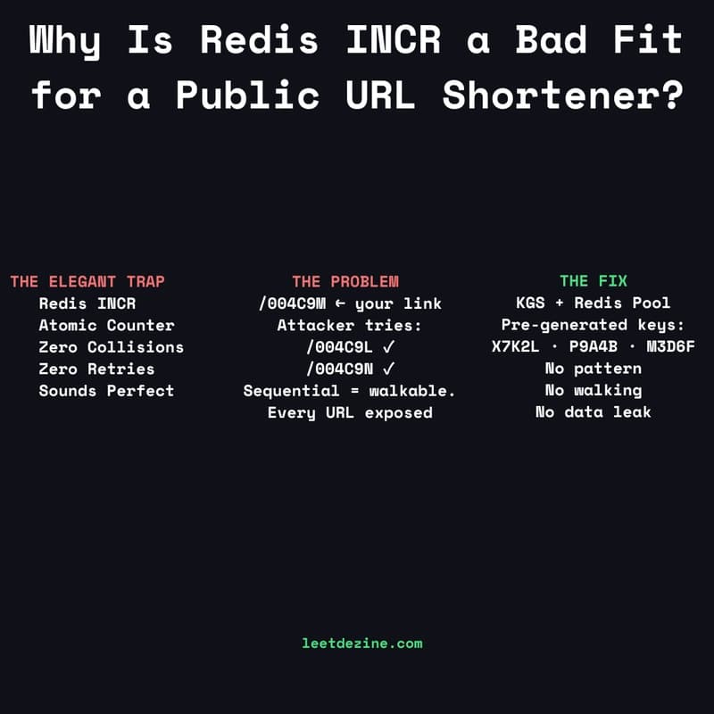 Why Is Redis INCR a Bad Fit for a Public URL Shortener?