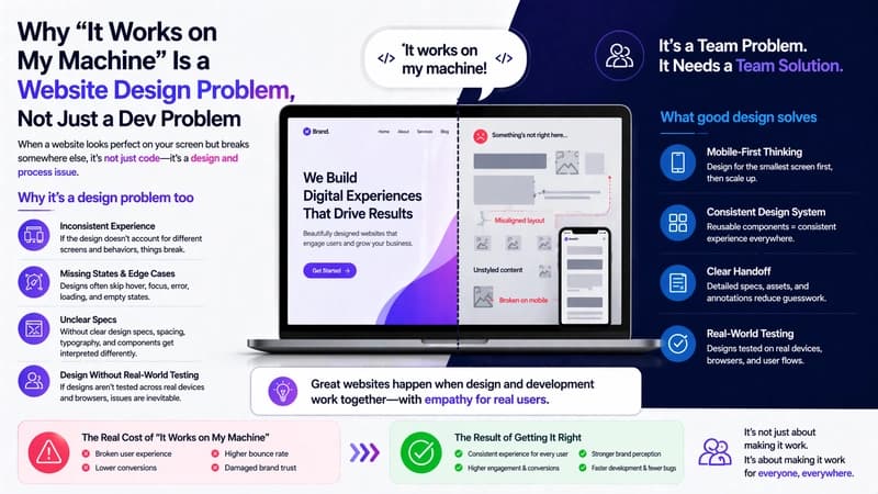Why "It Works on My Machine" Is a Website Design Problem, Not Just a Dev Problem