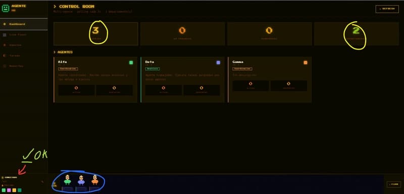 Orquestacion multiagente con Openclaw dockerizada.