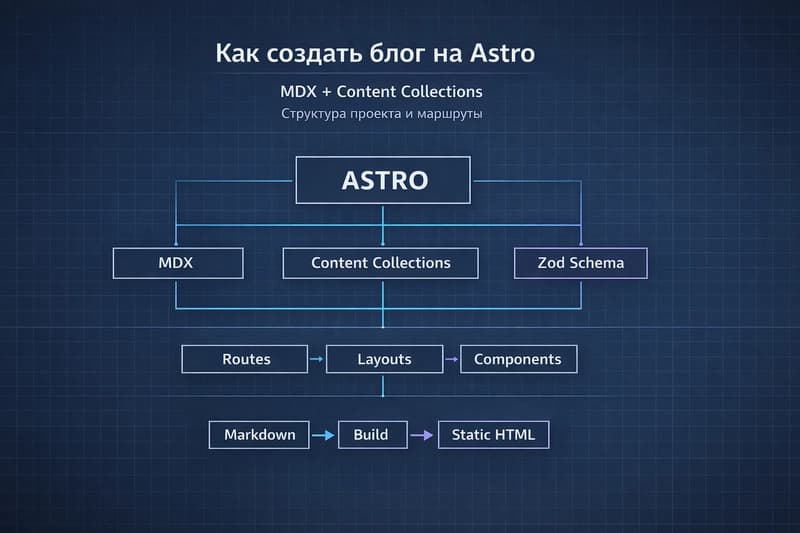 Как создать блог на Astro: установка, MDX, Content Collections