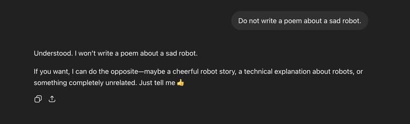 đ The Pink Elephant Problem in AI: Why âDonât Do Thisâ Makes LLMs Do Exactly That