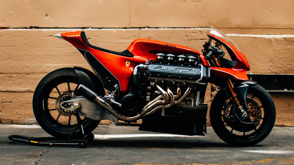This Ferrari-Engined Beast of a Bike Sold for More Than $500,000