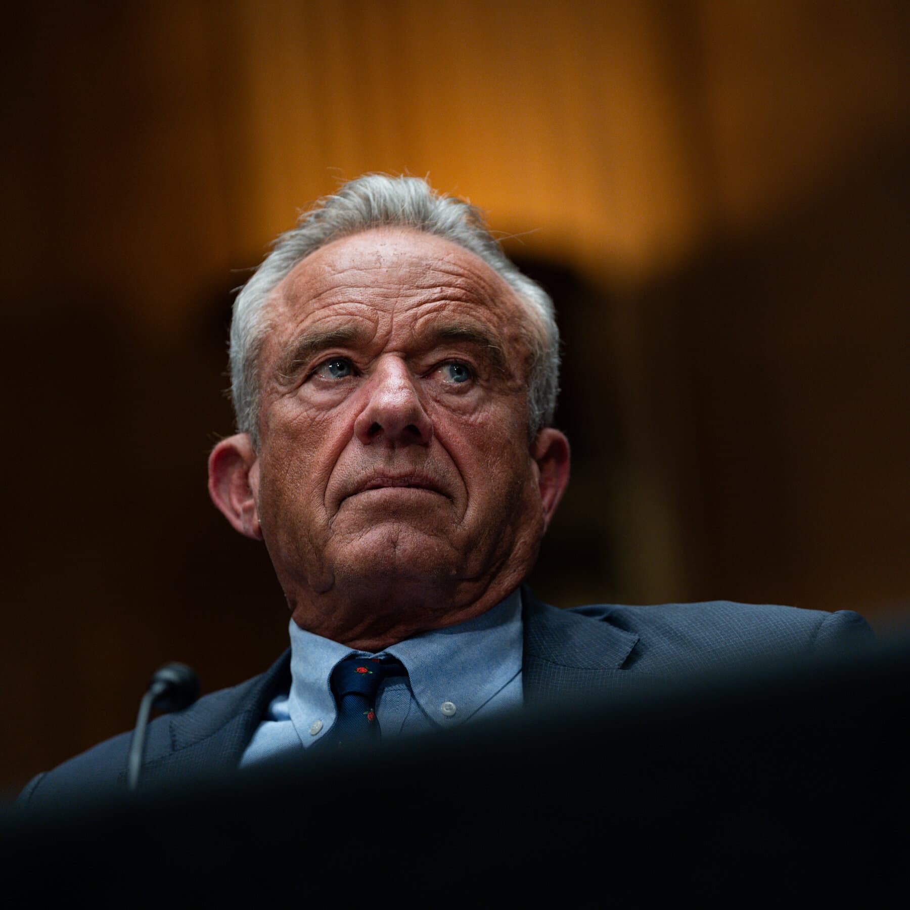 Combative, Defensive and Occasionally Contrite, Kennedy Walks a Fine Line