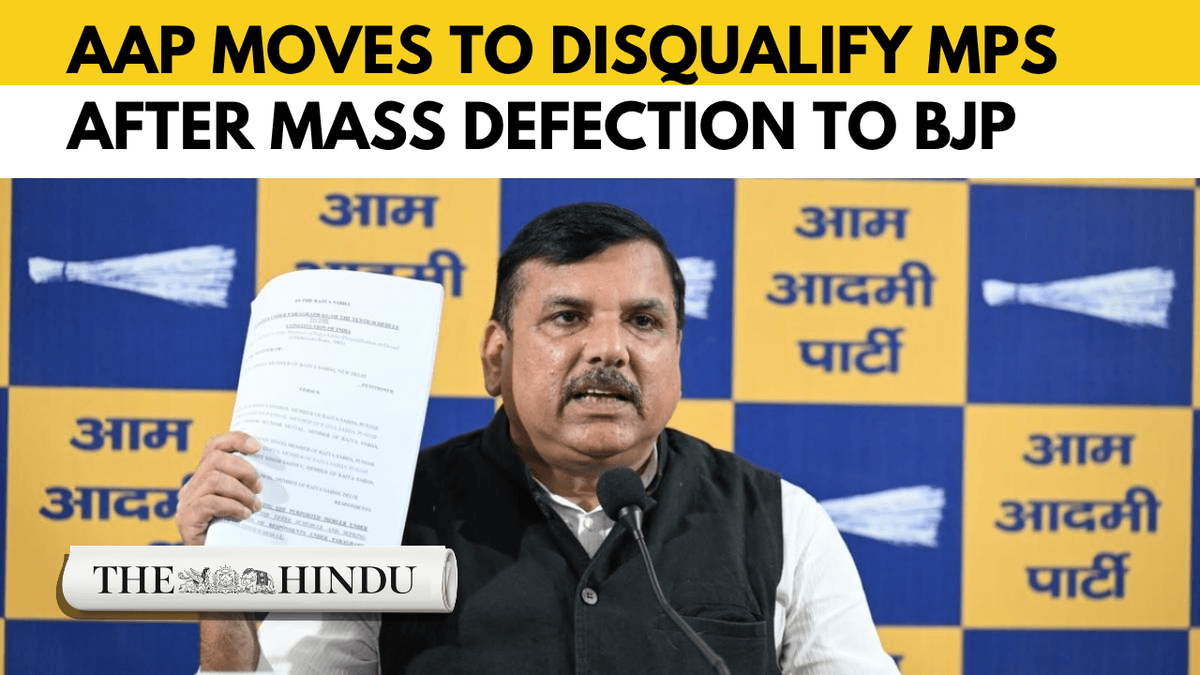 Watch: AAP submits petition to Rajya Sabha Chairman seeking termination of seven MPs who quit the party