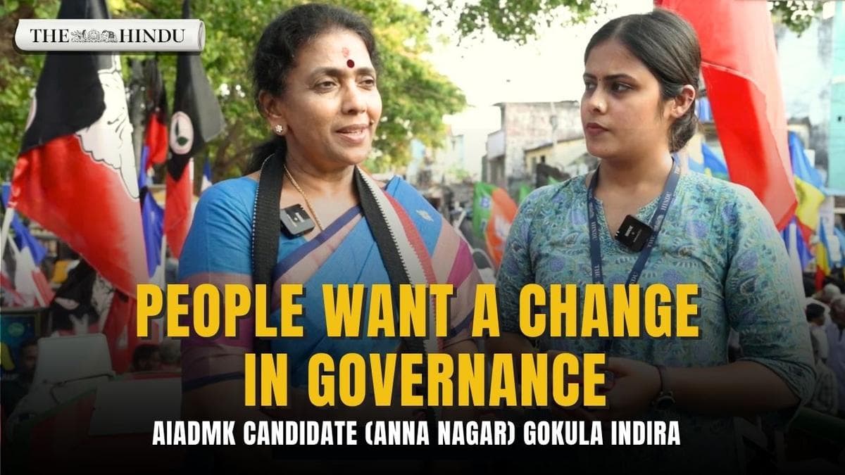 Watch: People have realised that nothing has changed, says AIADMK candidate Gokula Indira