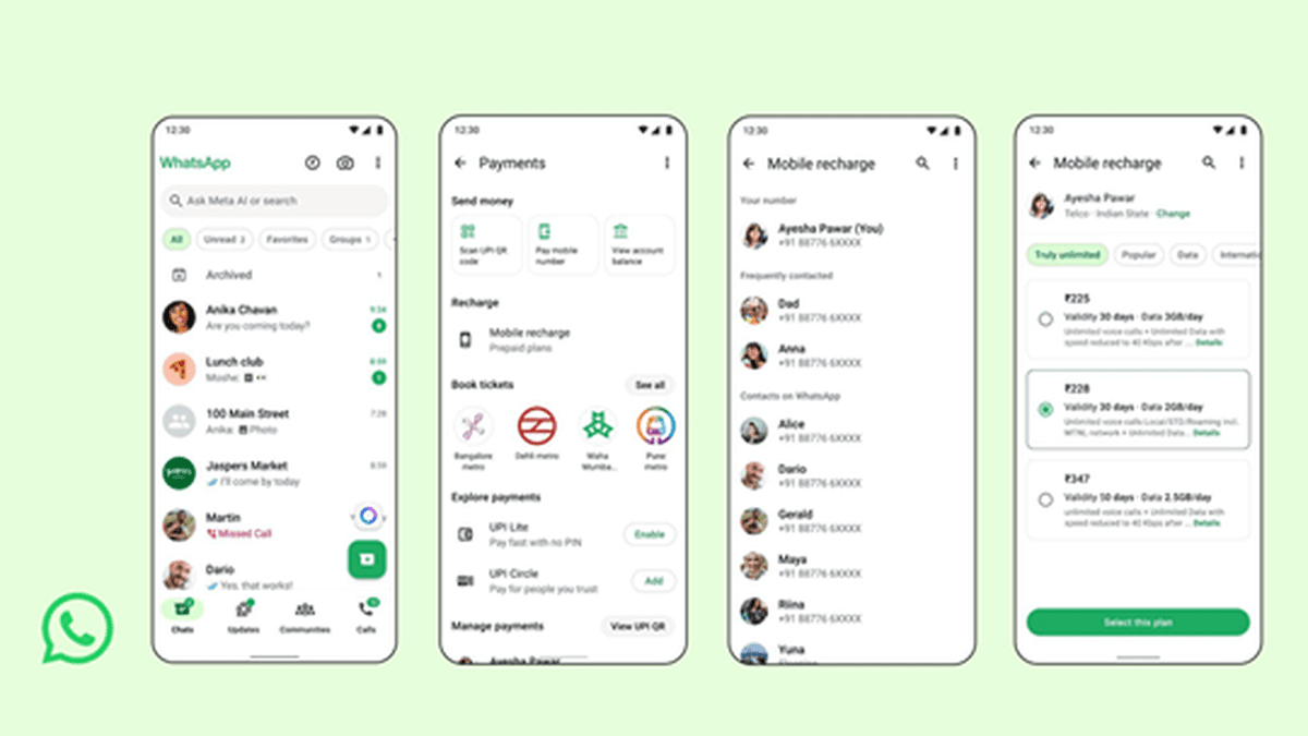 WhatsApp users in India can now do prepaid mobile recharge within the app