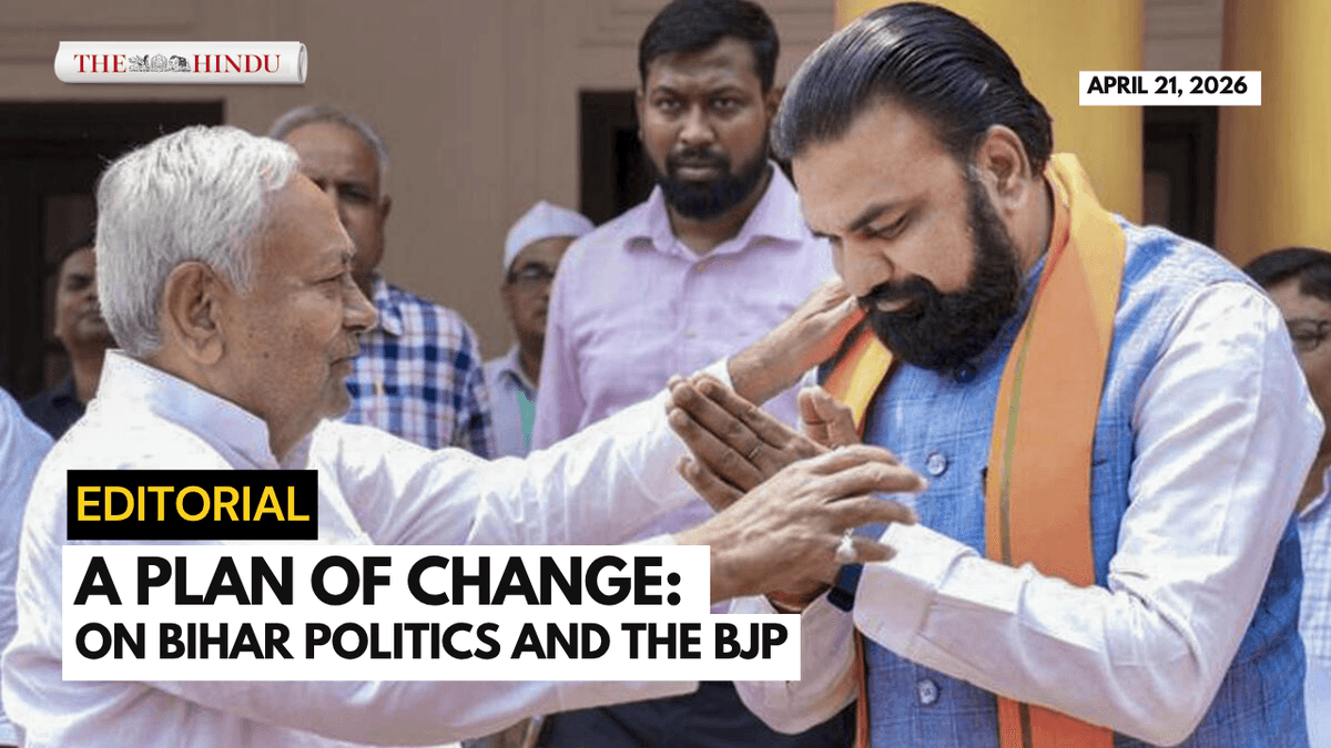 A plan of change: On Bihar politics and the BJP | The Hindu Editorial