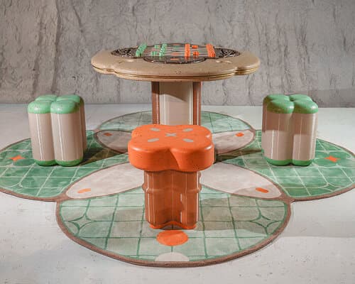 reEDIT turns bamboo and tea waste into a social chess table rooted in hong kong street life