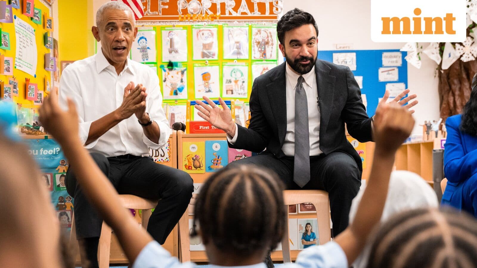 WATCH | Obama and Mamdani go ‘squish, squish’ with preschoolers as they sing along to ‘Wheels on the Bus’ at Bronx