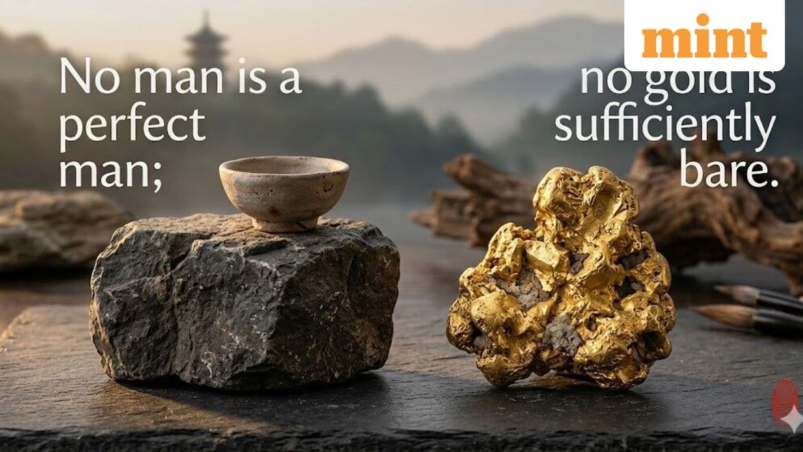 Chinese proverb of the day: ‘No man is a perfect man; no gold is sufficiently bare’