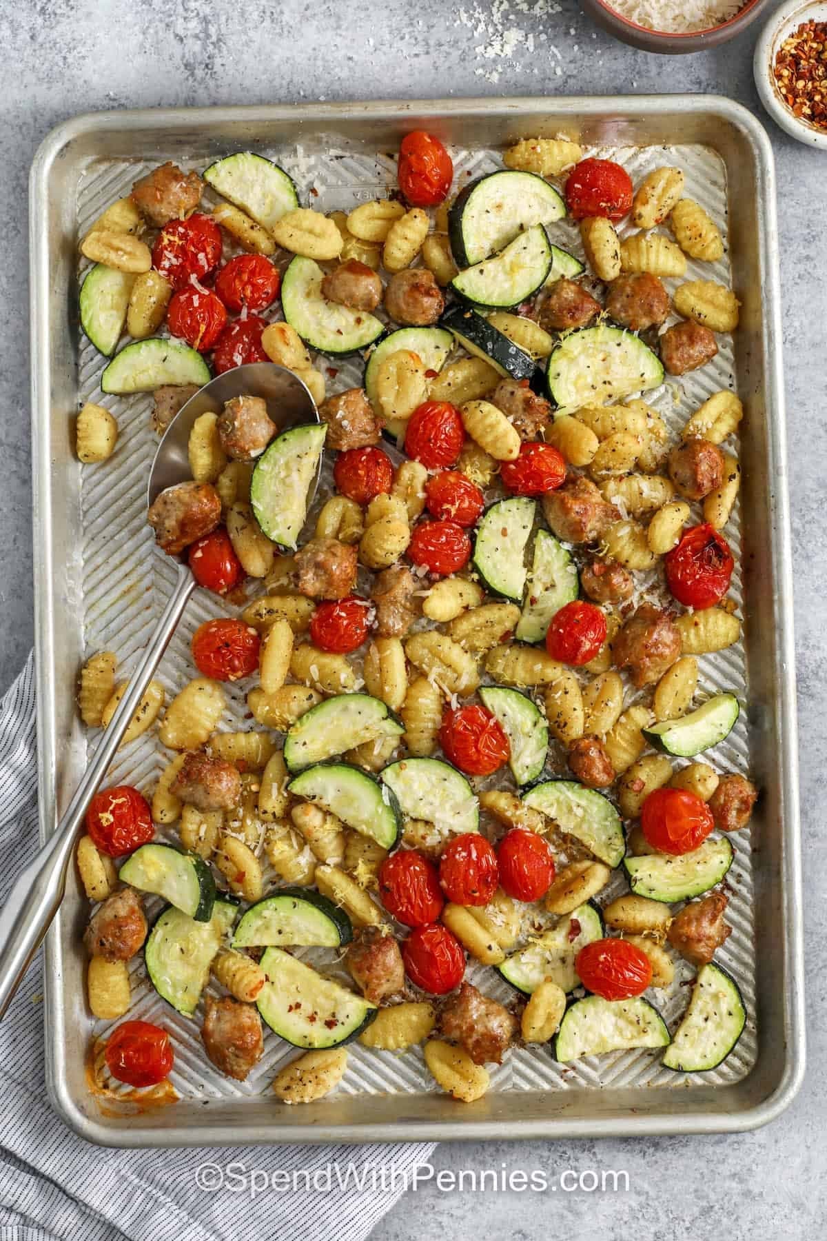 Crispy Sheet Pan Gnocchi and Sausage